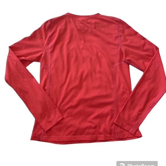 Arc’teryx red orange long sleeve polyester base layer shirt size small - Picture 1 of 8